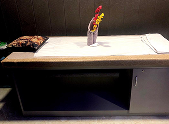 spa treatment bed for clients